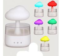 Zest Aroma 2 in 1 Cloud Humidifier and Oil Diffuser | Raindrop Humidifier, Aroma Diffuser, Adjustable Raindrop Speed, Rain Sound Simulator, Mist and Light Functions