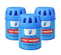 Zest Aroma 3pk Toilet Flush Fresheners x 70g | Each Ocean Scented Blue Toilet Cistern Blocks Lasts for 1000 Flushes | Toilet Cleaner for Cistern Prevents Limescale | Toilet Blocks for Cisterns