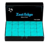ZEST EDGE 24pc Snooker Chalk for Snooker Cues - 24 x Pool Chalk Green for Pool Cue Tips - Pack of 24 Billiard Table Accessories for Cue Tips - Billiard Gifts for Men and Women