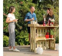Zest Folding Garden Bar Bbq Wooden Side Table Pallet Potting Table Multi Purpose