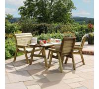 Zest Freya 4 Seater Outdoor Dining Set Garden Dining Set