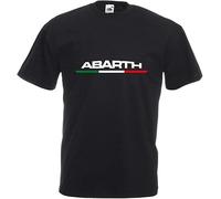 Zest Mens Short Sleeve Abarth T-Shirt Various F500 Abarth Car Enthusiast Black