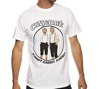 Zest Mens t-Shirt Chas Dave Rabbit Short Sleeve tee White XL