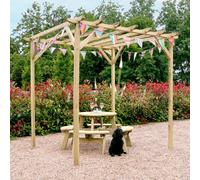 Zest Newbury Wooden Garden Arch Pergola 2.4M