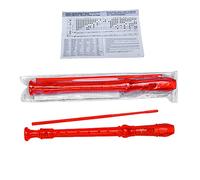 Zest Package Descant Recorder - School Recorder with Cleaning Rod & Case x 2 in Red By Zest