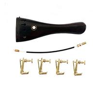 Zest Violin Ebony with Persian Eye Unassembled Tailpiece. Violin/Fiddle in Size 4/4 or 3/4 with 4 Silver Fine Tuners UK Seller