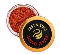 Zest & Zing Aleppo Pepper Chilli Flakes, 18g | Stackable Glass Spice Jar