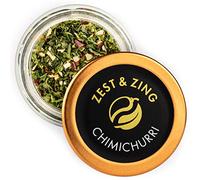 Zest & Zing Chimichurri Steak Rub, 10g | Stackable Glass Spice Jar