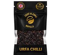 Zest & Zing Urfa Chilli Flakes 150g | Smoky Turkish Chilli Biber with Sweet, Salty & Sour Notes | Distinctive Purple Pepper Flakes for Flatbreads, Salads & Shawarma | Spice Refill Pouch