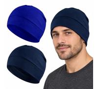 ZestCraft Cotton Skull Cap 2 Pack Cycling Running Helmet Liner Black Grey | Soft cotton blend skull caps in black and grey for everyday cycling, running, and helmet wear comfort.