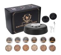 ZESTEFY Electric Whiskey Smoker Kit with LED Light and 6 Wood Chips, Rechargeable Cocktail Smoker Infuser, Flame-Free No Butane, Bourbon Gifts for Men Dad Husband, for Old Fashioned Drinks