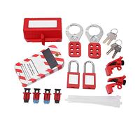 ZESTEFY Lock Off Kit for Electricians - Electrical Lockout Tagout Kit with Non-Conductive Padlocks, Hasps & Tags - Circuit Breaker Safety Lockout Device Set for Industrial & Hazardous Areas