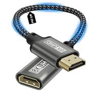 Zestiq HDMI Extension Cable, 8K Male to Female HDMI Extender Cable 48Gbps Ultra High Speed UHD HDR ARC 3D Compatible with TV Stick, Roku, Blu-Ray, Xbox, PS5, HDTV, Laptop-0.2m
