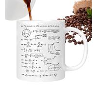 Zestivra 320ml 42 Coffee Mug - Hitchhiker Galaxy Theme, Math Physics Formula Print, Ceramic Drinkware | 11 Ounce Sci Fi Cup Design, Nerd Style Beverage Holder for Science Students Fans