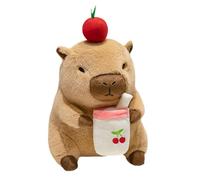 Zestivra Capybara Plush Toy - Fruit Milk Tea, Cute -i Doll | Soft Stuffed Animal, Adorable Gift for Children and Kids’ Playroom Collection or Birthday Surprise 11.81 inches