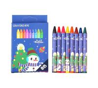 Zestivra Children's Wax Crayons - 8 Colours Christmas Party | Children's Preschool Drawing Pens Set, For Classroom, School, Nursery When Travelling, At Home, Birthday, Holidays