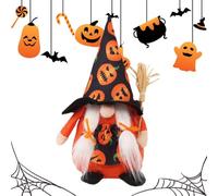 Zestivra Halloween Gnomes Decor Dwarf Table Ornaments with Witch Hat