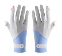 Zestivra Ice Silk Gloves For Summer - Lightweight Full Finger Gloves With Non-Slip Design | Ice Fabric Sun Protection For Girls, Driving Accessory For Kids, Breathable Princess Style Hand Cover