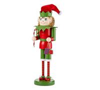 Zestivra Nutcracker Christmas Figure - Decorative Nutcracker Wooden Figure | Classic Christmas Decoration with 38 cm Height for Fireplace Dining Table Children's Room Festive Party Celebration Holiday