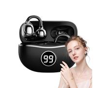 Zestivra Open Ear Clip Wireless Earbuds - Sport Headphones with Noise Canceling | clip on Design for Running Fitness Workout Audio Comfort Secure Fit Lightweight Earphones Outdoor Training Gear