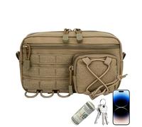 Zestivra Outdoor Waist Bag, Waist Bag for Women Waterproof - Waist Hip Pack Messenger,Hiking Belt Pack for Fishing in the Workplace Pack, khaki, Consulte la descripción, See description