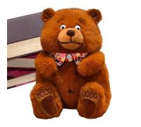 Zestivra Plush Bear, - Cute Brown Bear Animal Pluce | Cartoon Sleeping Doupching for The, Huggable Soothing Companion for Home Car Show