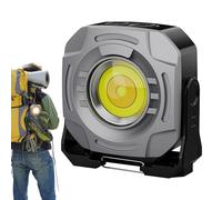 Zestivra Rechargeable Work Light - 2400LM COB Flood Lamp, Magnetic Base Mount, Stepless Brightness Adjustment | 360 Degree Rotating Waterproof Utility Light for Hiking Car Repair Jobsite