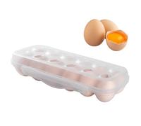 Zestivra Refrigerator Egg Box - Clear Anti-Collision Holder Tray | Compact Storage Bin with Secure Closure, Space-Saving Organizer for Kitchen Fridge, Meal Prep, Food Safety, Home Cooking Area