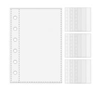 Zestivra Sheet Protectors, 10 Pieces Format Refills for 6 Ring Binder Transparent | Transparent Document Sleeves for Administrative Personnel Project Managers Educators