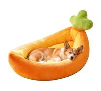 Zestivra Small Cat Bed Carrot Funny Detachable Comfortable Room Decor | Dog Bed Cat Sleeping Pad for Puppy Kitten Indoor Medium Breed Home Living Room Balcony Backyard Patio
