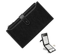 Zestivra Small Pocket Coin Purse | PU Leather Case | Wallet with Credit Card Holder for Banknotes Folded Banknotes Key Headphone Lipstick Travel, Black, Se référer au descriptif, Refer to