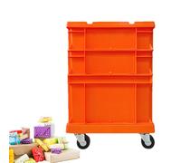 Zestivra Storage Boques with Wheels - Industrial Style Stackable Boxes | Mobile Container with Lids, Versatile Organizer for Clothes Gardening Tools Flowers