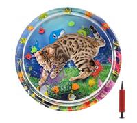 Zestivra Water Mat for Cats - Pet Pad, Cooling Bed | Interactive Animal Play Mat, Folding Sofa Cushion, Outdoor Relaxation Pad for Kittens Floor Sofa Backyard Balcony Courtyard