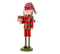 Zestivra Wooden Nutcracker - Christmas Figure Decoration | Traditional Festive Decorative Figure with 38 cm Size for Fireplace Children's Dining Table Living Room Christmas Party Holiday Seasonal Gift