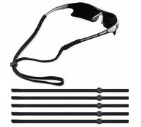 Zestjewel 5 PCS Sports Eyeglass Strap Sunglasses Lanyard Adjustable Non-Slip Eyewear Retainer Glass Cord for Running Camping Reading Outdoor (Black)