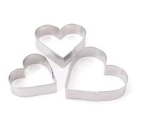 Zestjewel 6 Stainless Steel Heart Shaped Cookie Cutters, for Making Pastry and Baking Gifts