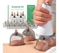ZestWrench Cordless Electric Cupping Set, 20-Cup Massage Therapy Kit with One-Touch Pump, Achieves Tightness in 2 Seconds for Fast & Effortless Relief