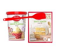Zesty Lemon Cake Kit - Betty Crocker Cake Mix 425g & Icing 400g with Lavarion Silicone Spatula - Gift for Home Bakers and Home Baking