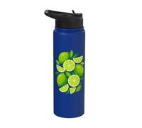 Zesty Lime Citrus Tropical Fresh Stainless Steel Insulated Water Bottle