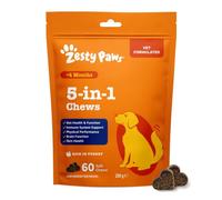 Zesty Paws 5in1 Multivitamins for Dogs, Rich in Turkey, 60 Chews | Supports Skin & Gut Health, Brain Function, Immune System, Physical Performance | Vitamin A, B & C, L-Carnitine, Probiotics