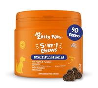 Zesty Paws 5in1 Multivitamins for Dogs | Supports Skin & Gut Health, Brain Function, Immune System, Physical Performance | With Vitamin A, B & C, Folic Acid, Biotin, L-Carnitine | Daily Use | 90 Chews