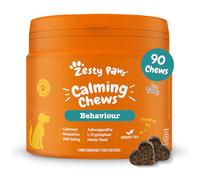Zesty Paws Calming Chews for Dogs | Calming Dog Treats, helps with stress, separation anxiety and hyperactivity | Supports calm behaviour and relaxation | Calming supplement | 90 soft chews
