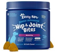Zesty Paws Hip & Joint Chews for Senior Dogs | Soothes Stiff Joints, Supports Mobility & Flexibility, Helps with Pain & Daily Movement | With Glucosamine, Chondroitin, Green-Lipped Mussel | US Listing