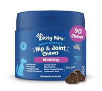 Zesty Paws Hip & Joint Chews for Senior Dogs | Soothes Stiff Joints, Supports Mobility & Flexibility, Helps with Pain & Daily Movement | With Glucosamine, Chondroitin, Green-Lipped Mussel | 90 Chews