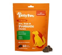 Zesty Paws Probiotic Chews for Dogs, Daily Use, 60 Chews | Supports Gut Health, Stool Quality & Digestion, Bad Breath| Contains Prebiotics, Probiotics & Postbiotics, Pumpkin & Linseed