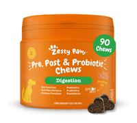 Zesty Paws Probiotic Chews for Dogs | Supports Gut Health, Stool Quality & Digestive Balance, Bad Breath | Contains Prebiotics, Probiotics & Postbioti