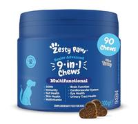 Zesty Paws Senior 9-in-1 Multivitamin Chews for Dogs, joint, skin, gut, brain and immune support | daily health supplement for older dogs | tailored for senior needs | dog vitamins | 90 soft chews