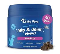 Zesty Paws Senior Hip and Joint Supplement Chews for Dogs | supports stiff joints, mobility and flexibility | Joint pain and daily movement support for older dogs | Joint care for dogs | 90 soft chews