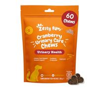 Zesty Paws Urinary Care Chews for Dogs | Supports Urinary Tract & Immune Function, Maintain pH Balance, Helps Incontinence | Contains Cranberry Powder, D-Mannose, Vitamins C| Turkey Flavour | 60 Chews