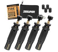 ZESUPER Adjustable Auto-Stop Tire Deflator Kit 10-30 PSI Screw-on Tyre Air Down Tool for Off-Road 4 Tires Offroad Accessories with Storage Bag Quick Deflates for Car Trucks 4PCS